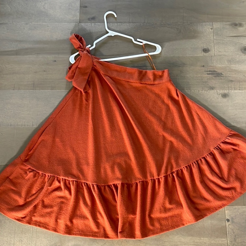 Free People burnt orange mini dress